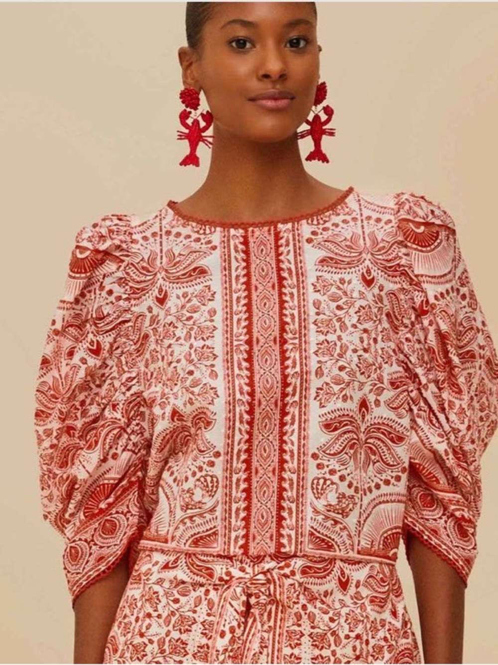 Farm Rio Red River Ride Blouse - Picture 2 of 6